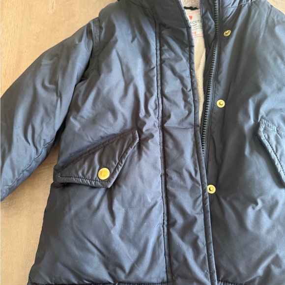 J Crew Crewcuts Beige Fleece Parka Jacket Sz XXS - Picture 2 of 6